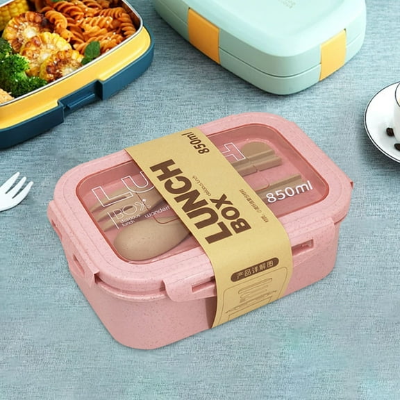 sruoe Bento Box, Lunch Boxes for Adults, bento box lunch, Portable Leakproof Heated Bento Container, Microwave Safe Heated Lunch Boxes for Storage Home Office Work Study, Plastic