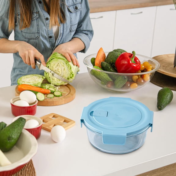 sruoe Bento Box, Lunch Boxes for Adults, bento box lunch, Portable Leakproof Heated Bento Container, Microwave Safe Heated Lunch Boxes for Storage Home Office Work Study, Glass