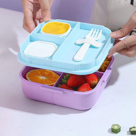 sruoe Bento Boxes, Bento Box for Lunch Clearance, Lunch Box Containers with Dividers, Leakproof Sealproof Bento Boxes Food Storage Containers, Fresh-Keeping Box for Home, Plastic