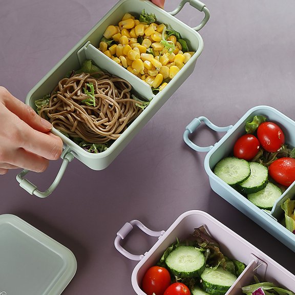 sruoe Bento Boxes, Bento Box for Lunch Clearance, Lunch Box Containers with Dividers, Leakproof Sealproof Bento Boxes Food Storage Containers, Fresh-Keeping Box for Home, Plastic