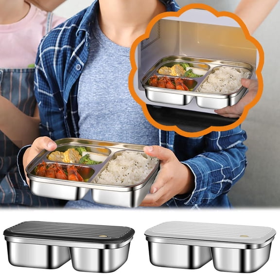 sruoe Bento Boxes, Bento Box for Lunch Clearance, Lunch Box Containers with Dividers, Leakproof Sealproof Bento Boxes Food Storage Containers, Fresh-Keeping Box for Home, Plastic