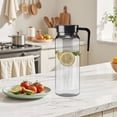 thumbnail image 1 of sruoe Beverage Pitcher, Water Pitcher with Lid, Large Capacity Water Storage, Ice Tea Pitcher, Portable Leak Proof Summer Drink Bucket Cold Kettle, Clear Brewing Pitcher, Juice Jars, Plastic, 1 of 5
