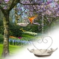 thumbnail image 1 of sruoe Bird Feeder, Hanging Bird Feeder Tray, Bird Feeders Outdoor, Cardinal Bird Feeder, Hopper Feeder, Small Large Bowl Wild Bird Feeders for Garden Decor, Metal, 1 of 7