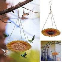 sruoe Bird Feeder, Hanging Bird Feeders Outdoor, Weatherproof Open Platform Bird Feeders, Decoration Wild Feeders for Outside, Garden, Patio, Yard, Deck, Iron