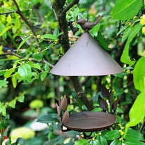 sruoe Bird Feeder, Hanging Bird Feeders Outdoor, Weatherproof Open Platform Bird Feeders, Decoration Wild Feeders for Outside, Garden, Patio, Yard, Deck, Iron