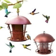 thumbnail image 1 of sruoe Bird Feeder, Hanging Bird Feeders Outdoor, Weatherproof Open Platform Bird Feeders, Decoration Wild Feeders for Outside, Garden, Patio, Yard, Deck, Metal, 1 of 6