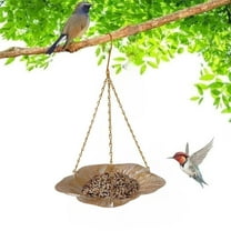 sruoe Bird Feeder, Hanging Bird Feeders Outdoor, Weatherproof Open Platform Bird Feeders, Decoration Wild Feeders for Outside, Garden, Patio, Yard, Deck, Metal