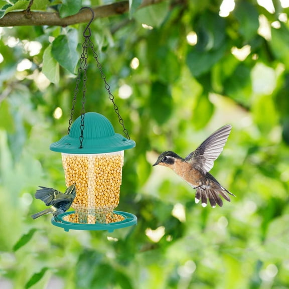 sruoe Bird Feeder, Hanging Bird Feeders Outdoor, Weatherproof Open Platform Bird Feeders, Decoration Wild Feeders for Outside, Garden, Patio, Yard, Deck, Plastic
