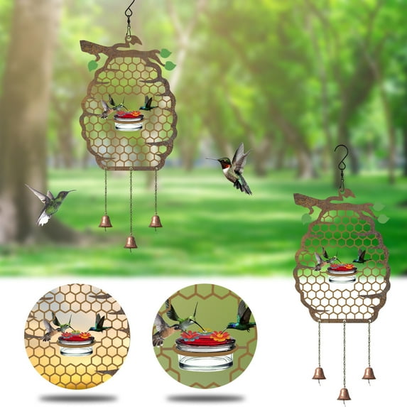 sruoe Bird Feeder, Hanging Bird Feeders Outdoor, Weatherproof Open Platform Bird Feeders, Decoration Wild Feeders for Outside, Garden, Patio, Yard, Deck, Plastic