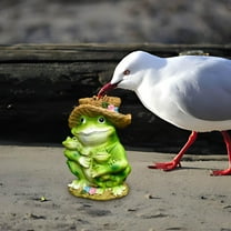 sruoe Bird Feeders, Bird Baths Outdoor, BirdBaths for the Garden, Resin Feeder, Natural Frogs Bowl Bird Bath for Outside, Patio, Resin