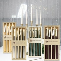 sruoe Birthday Candles, Christmas Candles, Taper Candle, Table Candles Decoration, Paraffin Wax, Unscented Candle Sticks for Holiday Wedding Party Dinner Table Decoration, Green Candles
