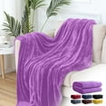 thumbnail image 1 of sruoe Blankets for Beds, 16"x40" Fleece Flannel Throw Blankets, King Size Queen Full Size Summer Blanket Throw, Soft Fluffy and Thick Blankets, Nap Blanket, Fuzzy Blanket for Home Office, Bedroom, 1 of 6