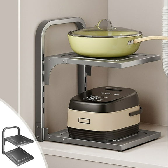 sruoe Cabinet Organizer, Kitchen Storage Rack, Kitchen Counter Shelves Clearance, Cabinet Countertop Shelves, Portable Small Free Standing Storage Rack Shelving