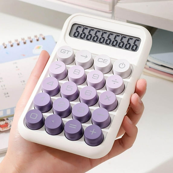 sruoe Calculator, Desktop Calculator, Small Mini Calculator, Large Lcd Display Button Battery Power Smart Calculator, Portable Electronic Calculator