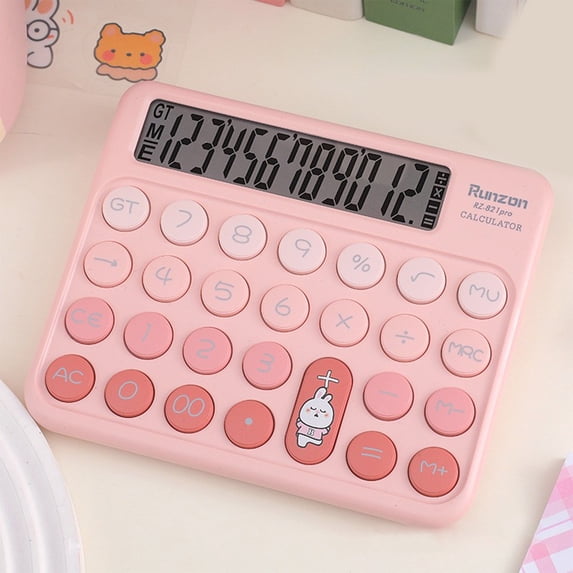 sruoe Calculator, Desktop Calculator, Small Mini Calculator, Large Lcd Display Button Battery Power Smart Calculator, Portable Electronic Calculator