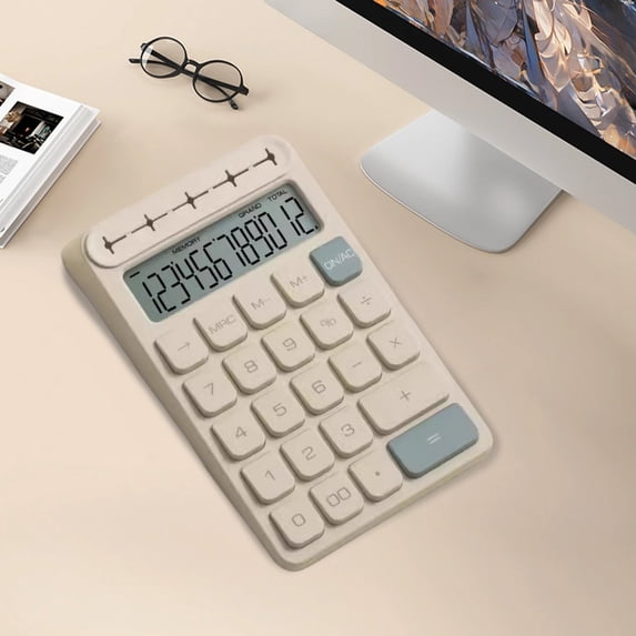 sruoe Calculators, 12 Digits Large Display, Basic Calculators, Handheld Desk Calculator, Pocket Calculator, Standard Function Calculator for Office, Home, Learen, Business Use