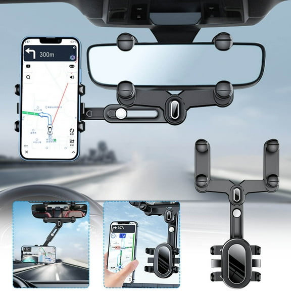 sruoe Cell Phone Car Mount 360 Degree Mount Holder Stand Long Arm Car Phone Holder Windscreen Car Cradle for iPhone, Samsung Galaxy, Google Pixel, GPS, Mini Tablet