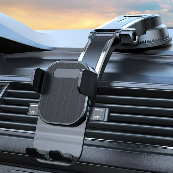 sruoe Cell Phone Car Mount Universal Cell Phone Stand Mount for Dashboard & Windshield & Air Vent Car Accessories for iPhone, Samsung Galaxy, Google Pixel, GPS, Mini Tablet