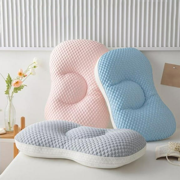 sruoe Cervical Pillow for Neck Pain, Pillows for Bed Cervical Neck, Neck Pillow for Sleeping, Soft Portable Adjustable Breathable Ergonomic Neck Pillow, Pillows for Household, Student Dormitory