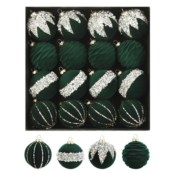 sruoe Christmas Balls, 16pc Plastic Christmas Ornaments Balls Set, Christmas Decorations Balls, Outdoor Christmas Balls for Christmas Decorations, Decor