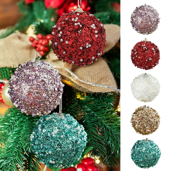 sruoe Christmas Balls, 3 inch Plastic Christmas Ornaments Balls, Christmas Decorations Balls, Outdoor Christmas Balls for Christmas Decorations, Decor