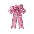 thumbnail image 1 of sruoe Christmas Bows, Christmas Tree Topper Bow, Wreath Bows Xmas Ornaments, Christmas Tree Accessories, Indoor Outdoor Hoiday Decor, Long Streamer Ribbon for Farmhouse Christmas Decoration, Pink, 1 of 6