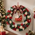 thumbnail image 1 of sruoe Christmas Fabric Poke Wreath DIY Kit Hand Made Holiday Wreath Crafts Set with Ornaments Instruction Guide and Poke Tool for Indoor Xmas Wall Door Hanging Decor Christmas Decor, 1 of 7