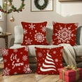 thumbnail image 1 of sruoe Christmas Pillow Cover, Christmas Pillow Case, 17x17 in Soft Flax Christmas Pillow Cover, Christmas Pillow Sham for Christmas Decoration, Decor Car Bed Sofa, 1 of 6