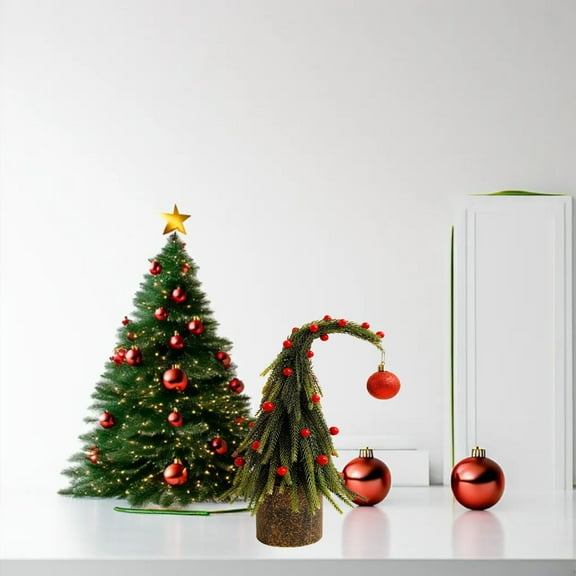 sruoe Christmas Tabletop Trees Christmas Tree Holiday Party Winter Xmas Table Top Ornaments