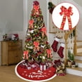 thumbnail image 1 of sruoe Christmas Tree Bow Decoration, Christmas Tree Topper, Velvet Bows for Christmas Tree, Gift Packag Bow Ribbon, Lightweight Hanging Christmas Bows for Home Front Door Party Decor, Multicolor, 1 of 6