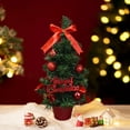 thumbnail image 1 of sruoe Christmas Tree, Christmas Trees Artificial Trees, Mini Christmas Tree, Realistic, Topiary, Classic Christmas Tree for Christmas Day, Red, 11.8in, 1 of 6