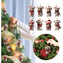 sruoe Christmas Tree Decorations, Christmas Gifts, Realistic, Topiary, Christmas Decorative Mouse for Christmas Day