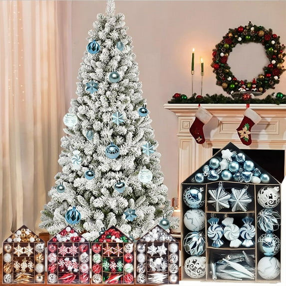 sruoe Christmas Tree Decorations, Christmas Tree Ornaments, Realistic, Topiary, Classic Christmas Tree for Christmas Day, Green