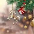 thumbnail image 1 of sruoe Christmas Tree Ornament Hanging Christmas Pendants Acrylic Horse Pendant Party Indoor Outdoor Holiday Decor, 1 of 5