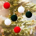thumbnail image 1 of sruoe Christmas Tree Ornaments Balls, Christmas Ball Ornaments, Shatterproof Ornaments, Flocked Christmas Balls, Christmas Tree Hanging Baubles Ball for Party Holiday Decor, 1 of 5