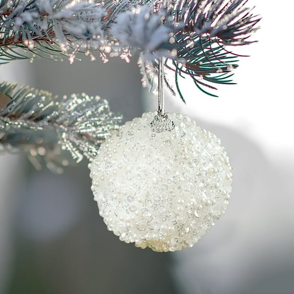 sruoe Christmas Tree Ornaments, Balls Decorate, Christmas Decorations for Xmas Tree Ball, Ball Ornaments Set, Flocked Christmas Ball, Shatterproof Hanging Balls for Holiday Party Christmas Tree Decor