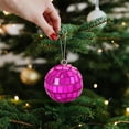 thumbnail image 1 of sruoe Christmas Tree Ornaments, Balls Decorate, Christmas Decorations for Xmas Tree Ball, Glass Mirror Ball Ornaments, Flocked Christmas Balls, Hanging Balls for Holiday Party Christmas Tree Decor, 1 of 6
