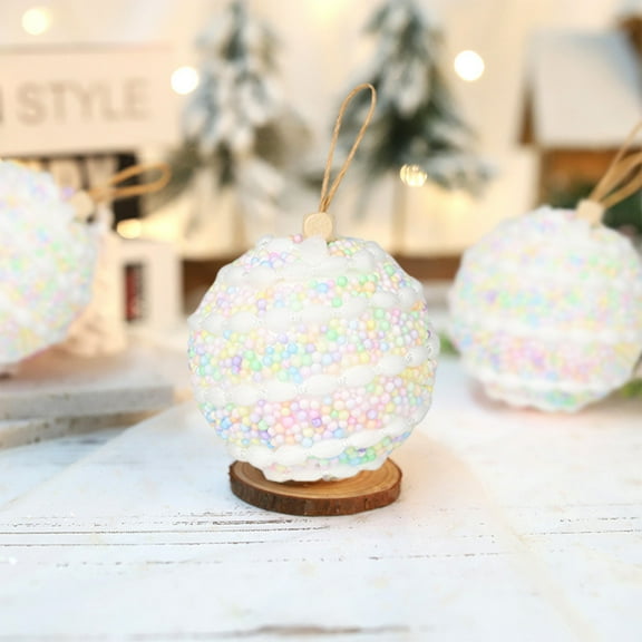 sruoe Christmas Tree Ornaments, Christmas Balls, Shatterproof Xmas Decoration, Ball Ornaments Set, Flocked Christmas Balls, Hanging Tree Ornament for Xmas Holiday Party Halloween Decor