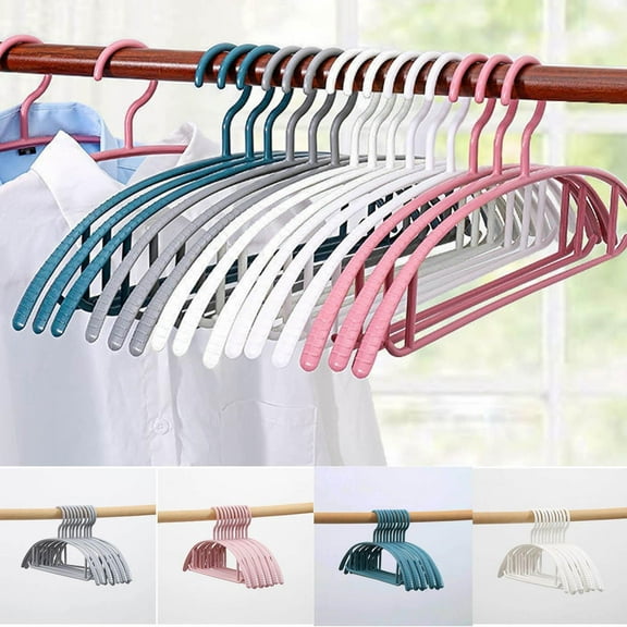 sruoe Clothes Hangers, Hangers for Clothes, Adult Hangers for Any Clothing, Padded Clothes Hangers for Everyday Use, Gray, 10pcs
