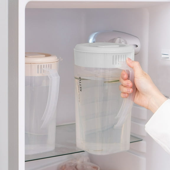 sruoe Cold Water Kettle, Juice Pitcher with Lid, Gallon Pitcher, Clear Water Pitchers, Lemonade Pitcher with Spout, High Capacity Cold Water Pot, Water Filter Pitcher, Juice Jug, Plastic