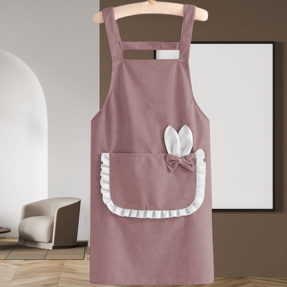 sruoe Cooking Aprons, Aprons with Pockets, Cooking Aprons for Women, Aprons for Cooking, Adult Aprons for Kitchen, Pink
