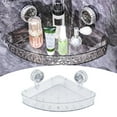 thumbnail image 1 of sruoe Corner Shower Organizer Clearance, Bathroom Shelf Organizer, Wall Mount Suction Cup Bathroom Storage Rack, No Drilling Over The Shower Head Caddy, 1 of 6