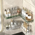 thumbnail image 1 of sruoe Corner Shower Organizer Clearance, Bathroom Shelf Organizer, Wall Mount Suction Cup Bathroom Storage Rack, No Drilling Over The Shower Head Caddy, 1 of 6