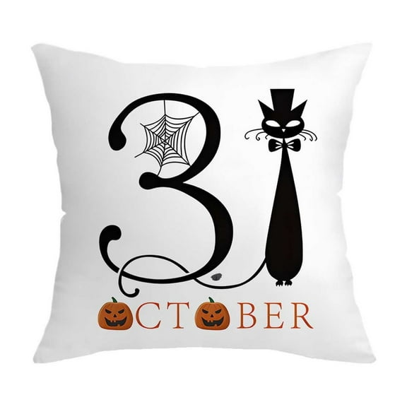 sruoe Decorative Throw Pillow Covers, 18x18 Pumpkin Pillow Cover, Cushion Covers Pillow, Soft Square Sofa Pillowcase, Fall Pillow Covers for Living Room, Halloween Thanksgiving Ghost Pillowcover