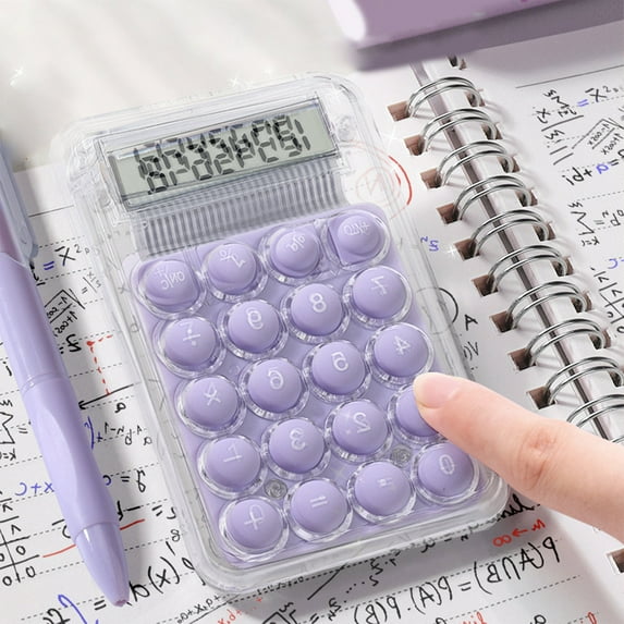 sruoe Desktop Calculator, 8 Digit, Scientific Calculators, Mechanical Switch Calculator, Large Display and Keys Button Basic Calculators, Portable Financial Calculator for S-Chool, Office