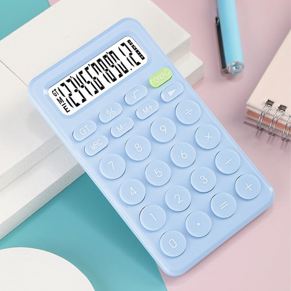 sruoe Desktop Calculator, 8 Digit, Scientific Calculators, Mechanical Switch Calculator, Large Display and Keys Button Basic Calculators, Portable Financial Calculator for S-Chool, Office