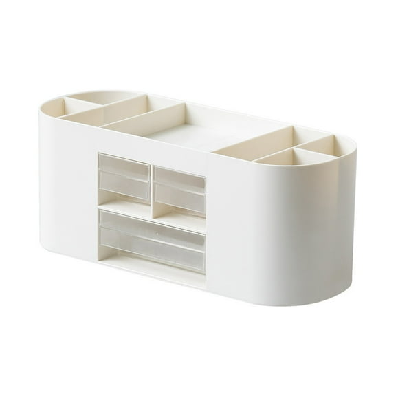 sruoe Desktop Storage Box, Desk Organizer Office Accessories, Make Up Desk Cosmetic Storage Box, Classic Office Supplies, Countertop Organizers for Bedroom, Bathroom Table Top Storage Box Sundry