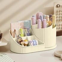 sruoe Desktop Storage Box, Office Desk Organizer with Drawer, Desk Organizers and Accessories, Small Storage Boxes, Capacity Pen Holders, Multifunctional Cosmetic Stationery Sundry Organizer