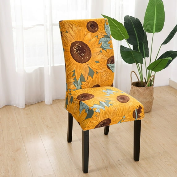 sruoe Dining Chair Covers, Chair Slipcovers Seat Protector, Removable Washable Seat Cover, Elastic Fabric Dining Chair Cover, Stretch Soft Dining Chair Slipcover for Living Room, Kitchen