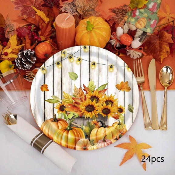 sruoe Dinner Plates, Party Dinner Plates, Individual Dinner Plates, Deep Dinner Plate, Single Dinner Plate, Modern Plate, Disposable Dinner Plates, 24pcs